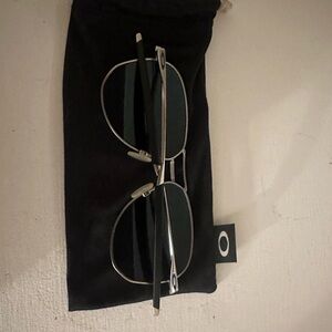 Oakley Silver Aviator Sunglasses